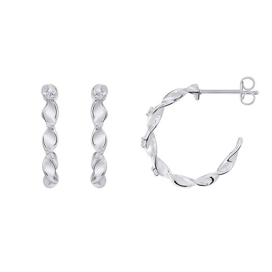 Sterling Silver Twist Post Earrings