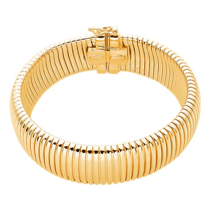 Sterling Silver Yellow Gold-Plated Tubogas Bracelet