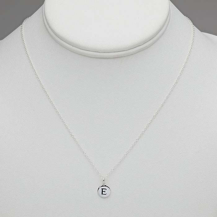 Sterling Silver Alphabet Necklace, Adjustable