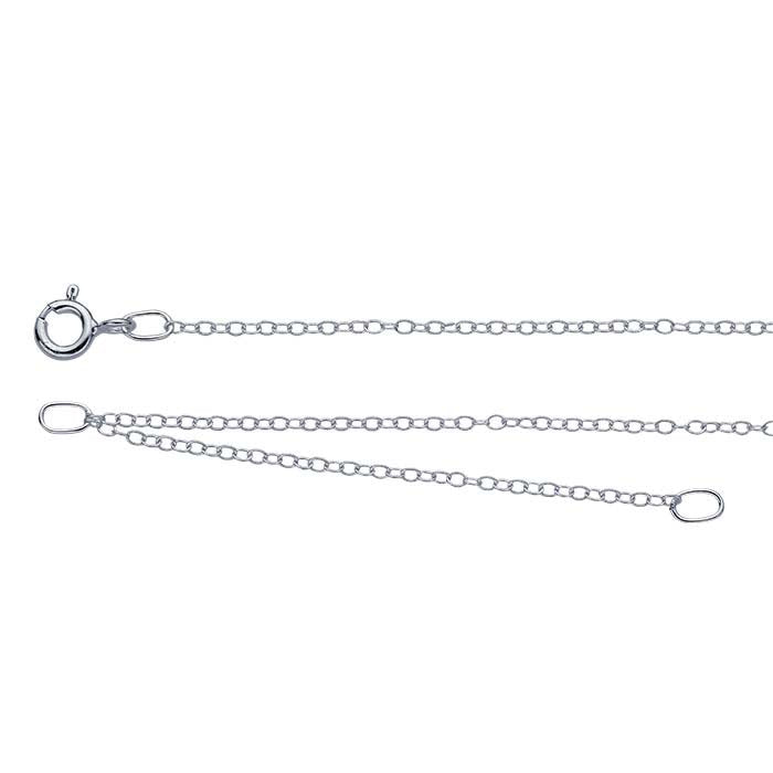 Sterling Silver Alphabet Necklace, Adjustable