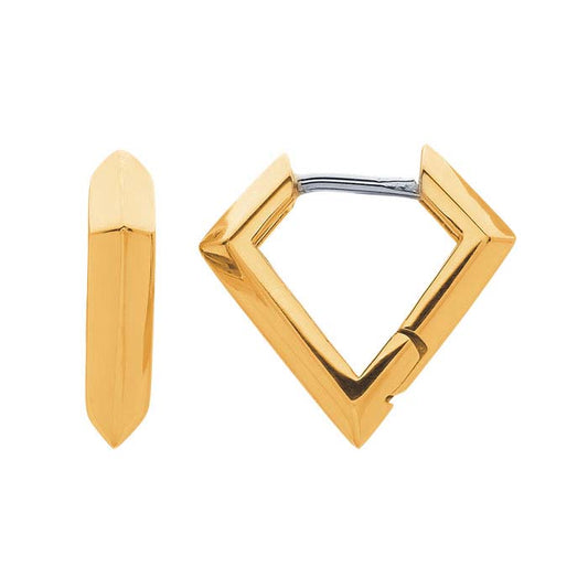 Bronze Huggie Shaped Hoop Earrings