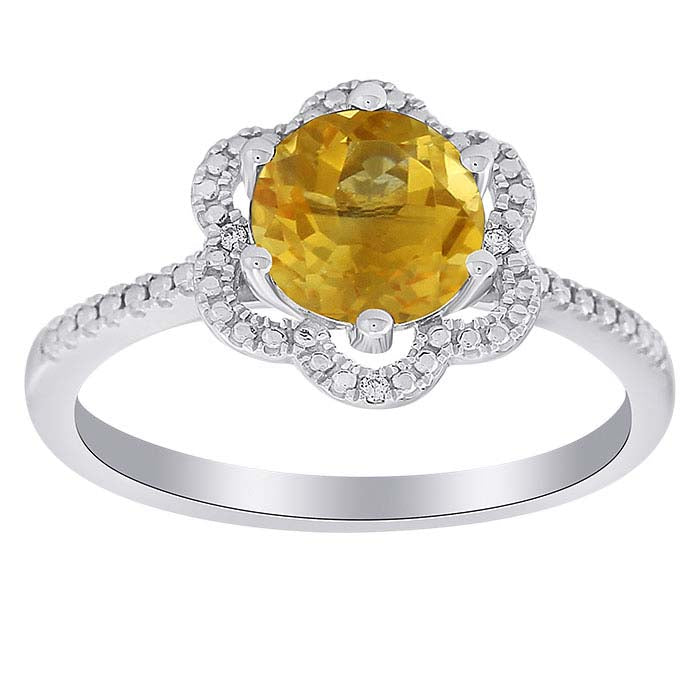 Gemstone- & Lab-Grown Diamond-Set Ring