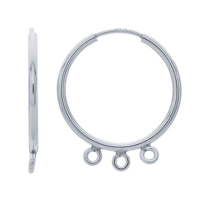 Endless Hoop Earring with Three Rings