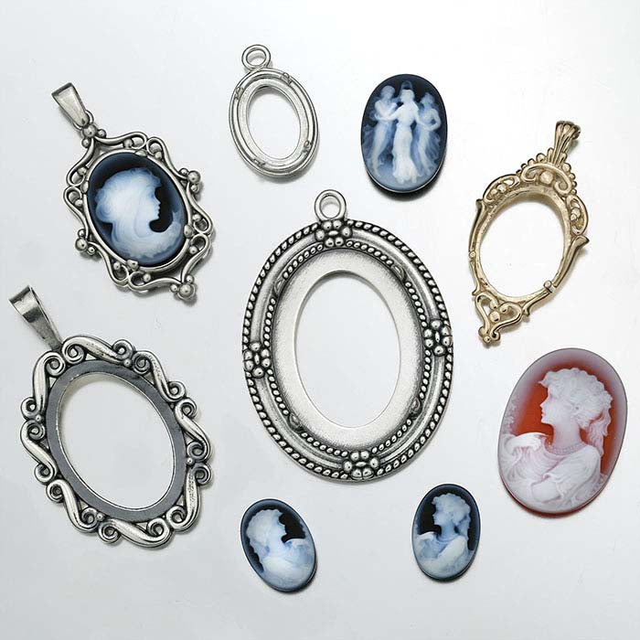 Czerwony Agat 25 x 18 mm Owalny Portretowy Kamea