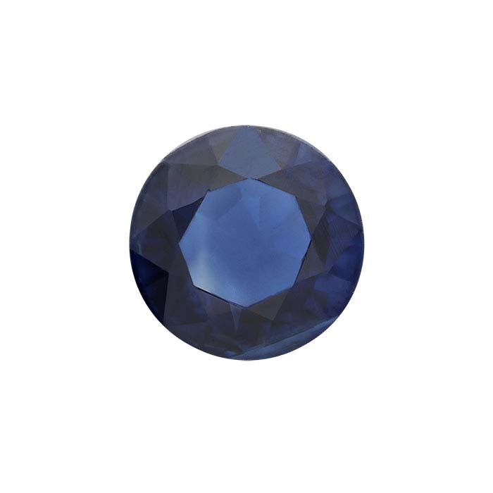Sapphire Round Faceted Gemstone, AAA-Grade