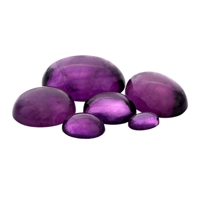 Amethyst 9 x Oval Cabochon, AAA-Grade