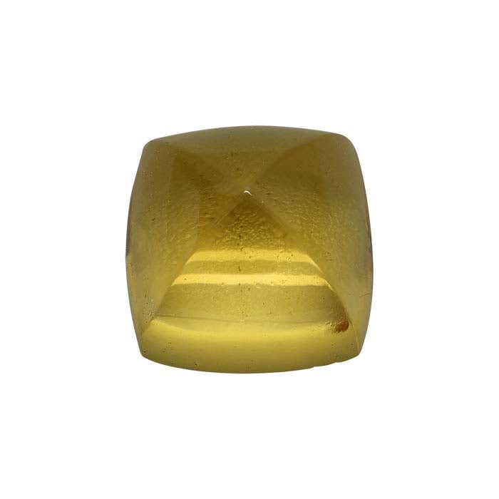 Citrino pagalvėlės formos cukraus kepalo kabochonas