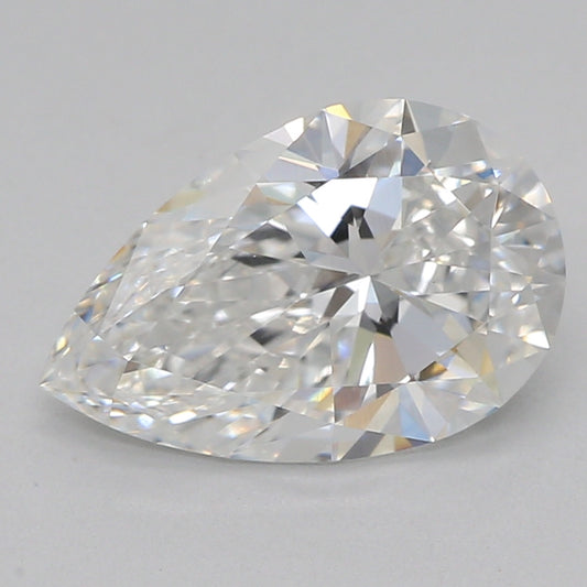Laboratoriedyrket diamant 1,08 ct, pære, E, VVS2