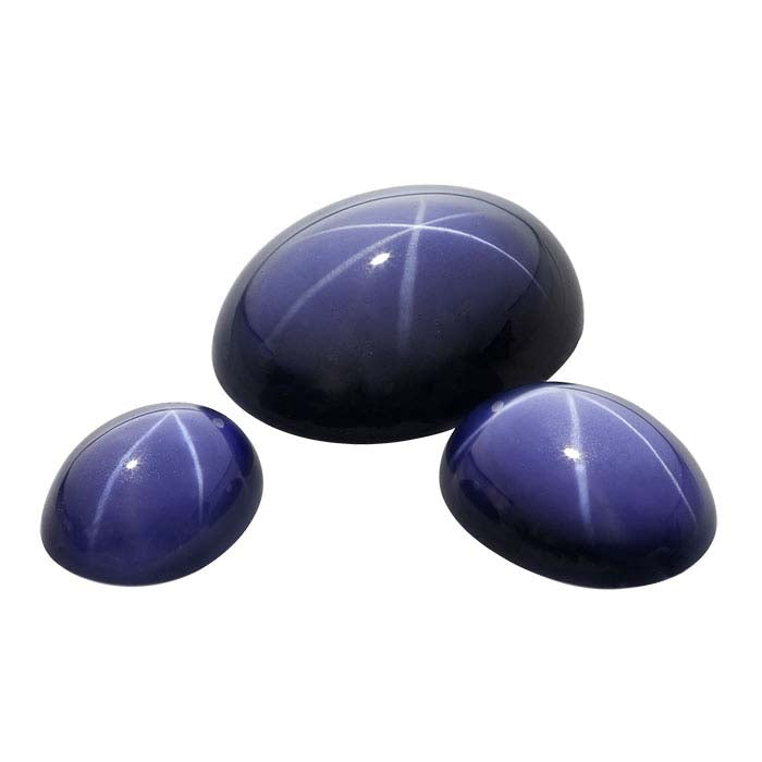 Lab-Grown Star Sapphire Oval Cabochon