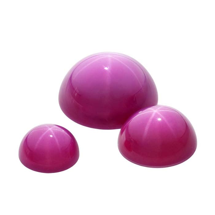 Lab-Grown Star Ruby Round Cabochon
