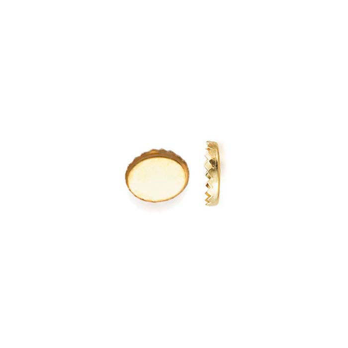 Oval Serrated-Edge Bezel Cup Setting