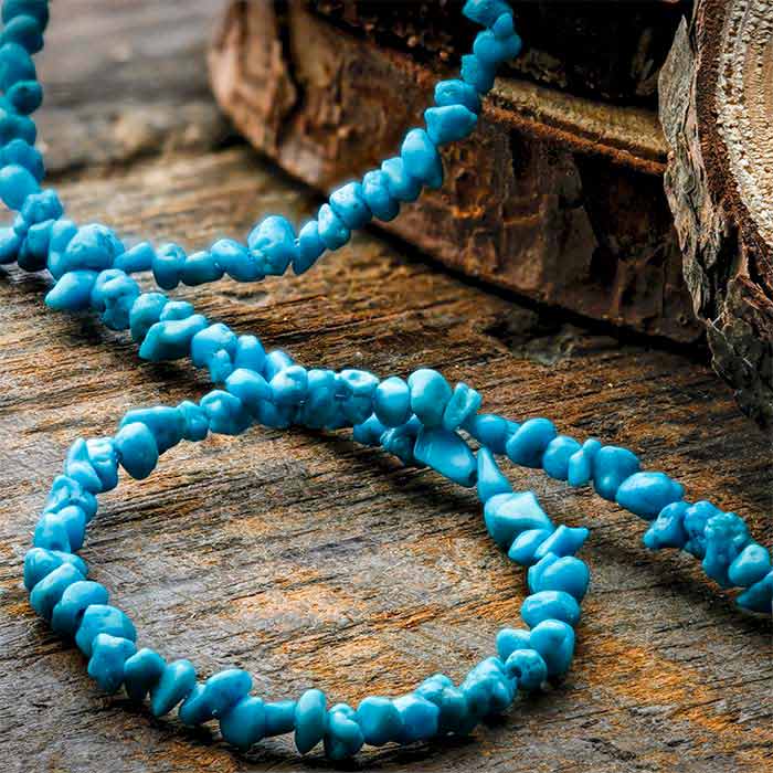 Chinese Turquoise Nugget Bead Strand