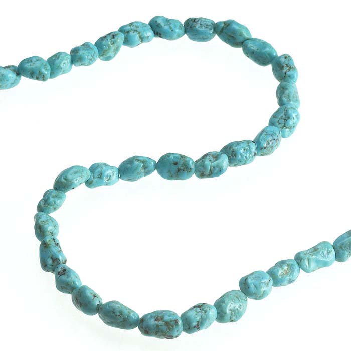 Chinese Turquoise Nugget Bead Strand
