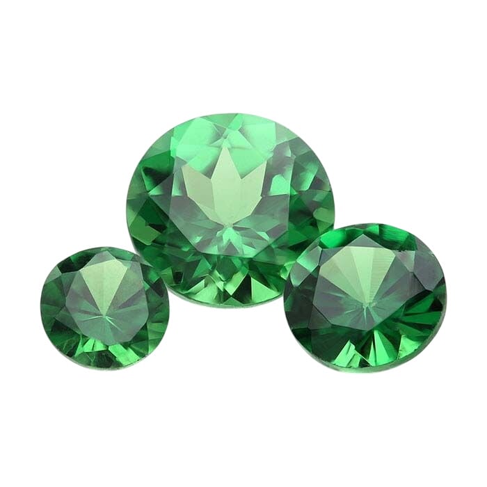 Tsavorite Garnet Round Faceted Gemstones, AAA-Grade