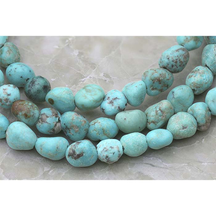 Chinese Turquoise Nugget Bead Strand