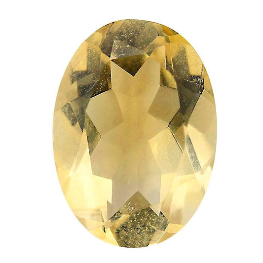 Yellow Citrine Oval Faceted Gemstones, AA-Grade