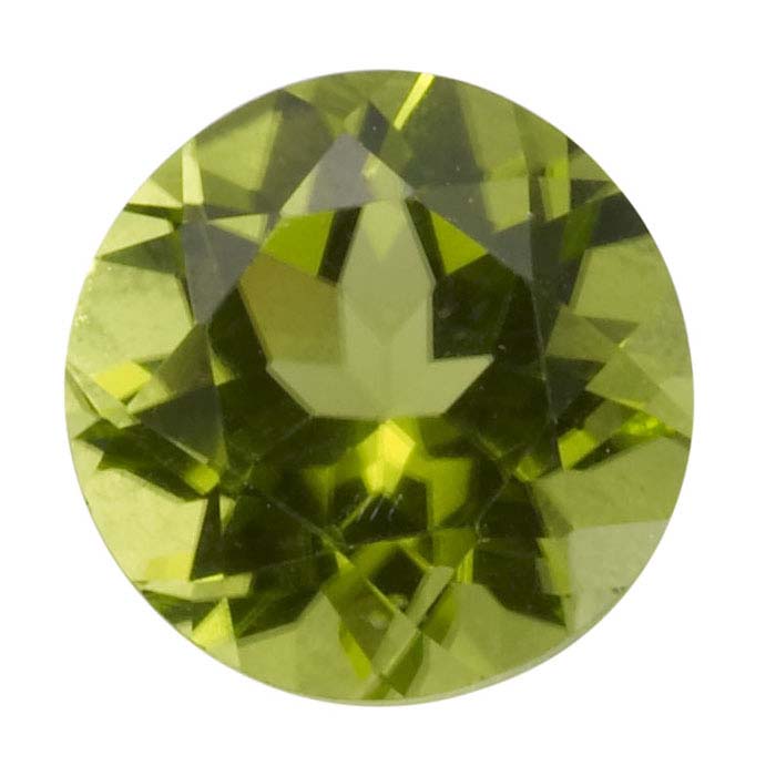 Peridot Round Faceted Gemstones, AA-Grade