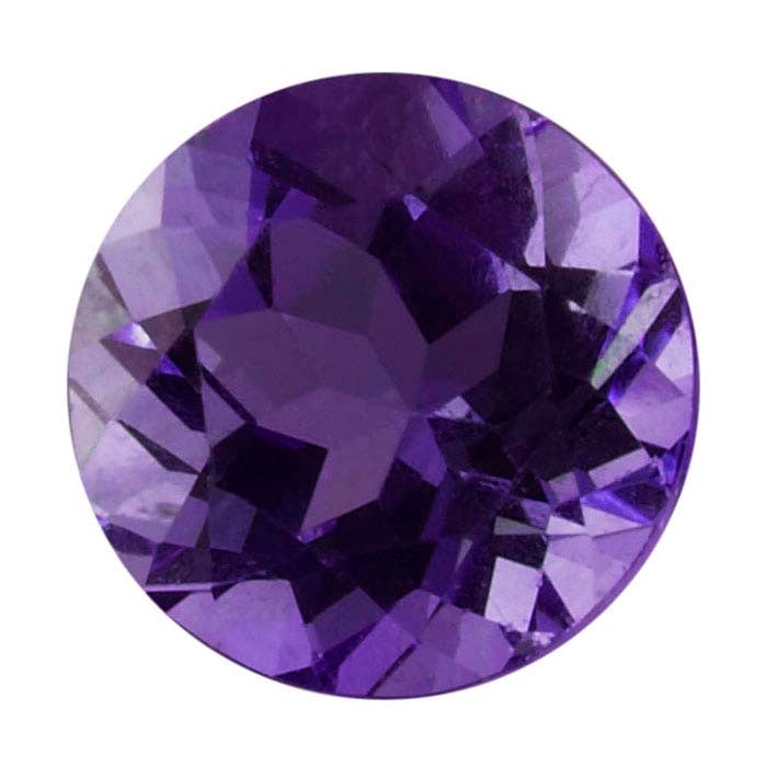 Amethyst Round Faceted Gemstones, AAA-Grade