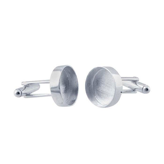 تركيب أزرار أكمام كابوشون مستديرة مطلية بالفضة من النحاس الأصفر