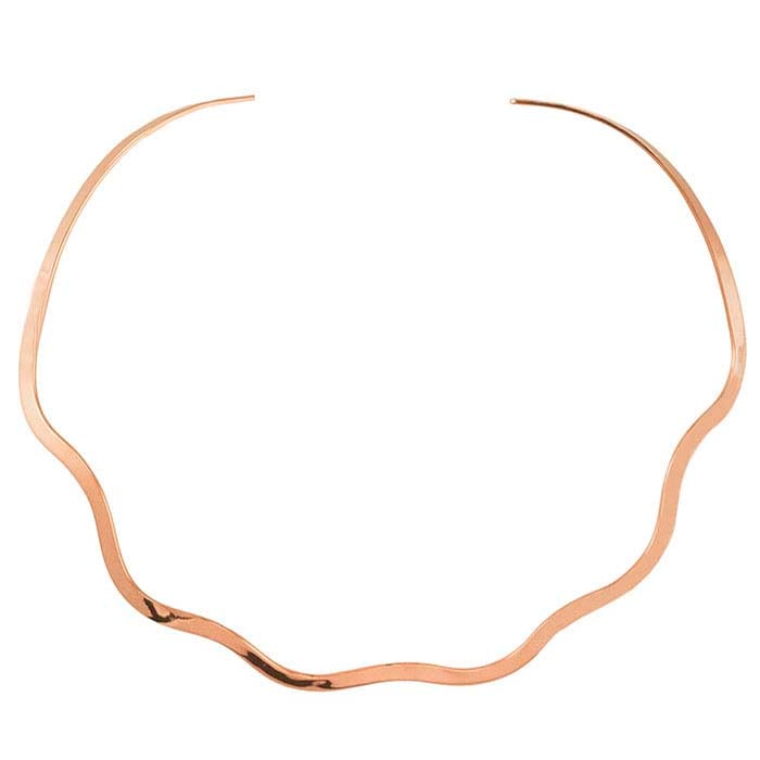 Copper Wavy Flat-Wire Neck Ring