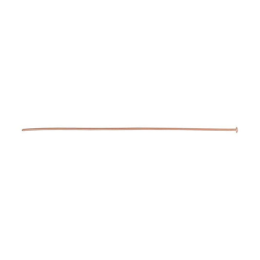 14/20 Rose Gold-Filled Flat Head Pin, 0.51mm, 1/2-Hard