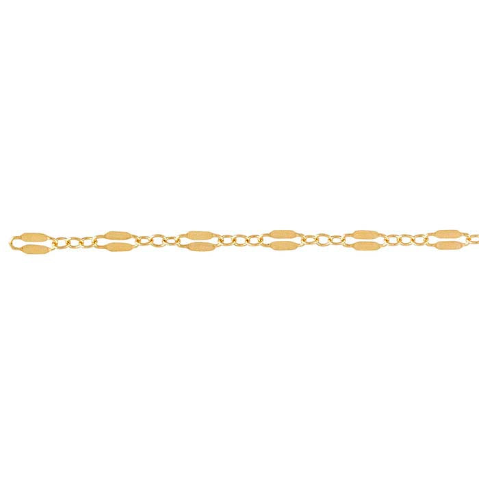 14/20 Yellow Gold-Filled Dapped Long & Short Chain