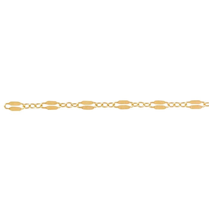 14/20 Yellow Gold-Filled Dapped Long & Short Chain