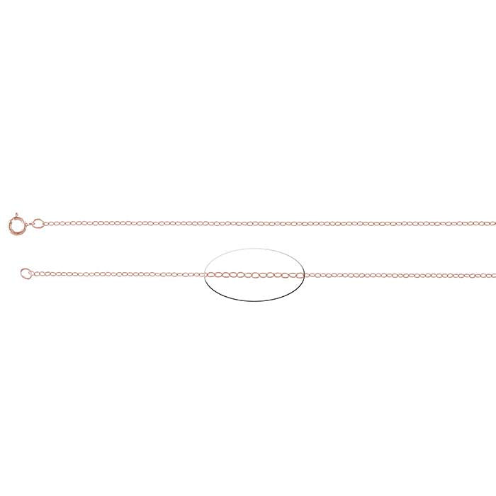 14/20 Rose Gold-Filled Flat Oval Cable Chain
