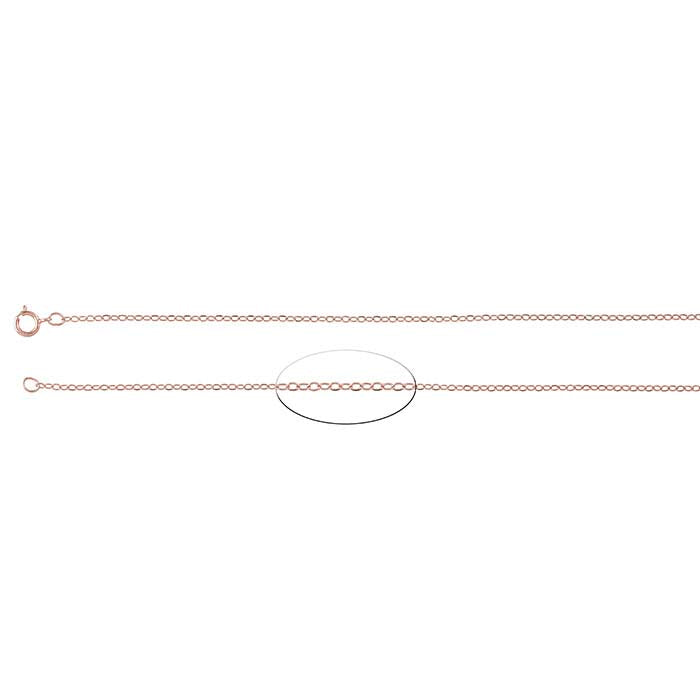 14/20 Rose Gold-Filled Flat Oval Cable Chain