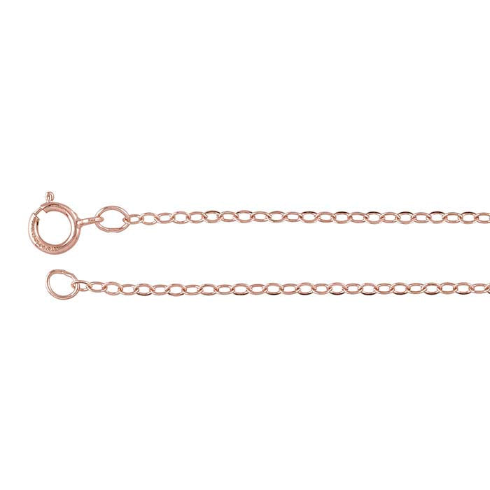 14/20 Rose Gold-Filled Flat Oval Cable Chain