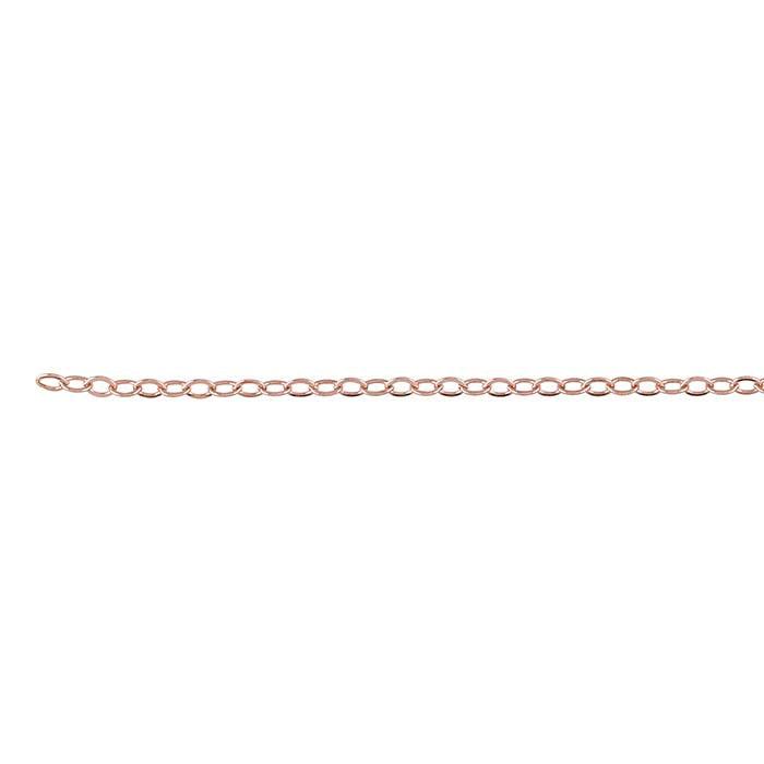 14/20 Rose Gold-Filled Flat Oval Cable Chain
