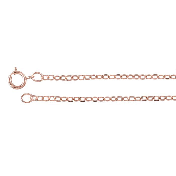 14/20 Rose Gold-Filled Flat Oval Cable Chain