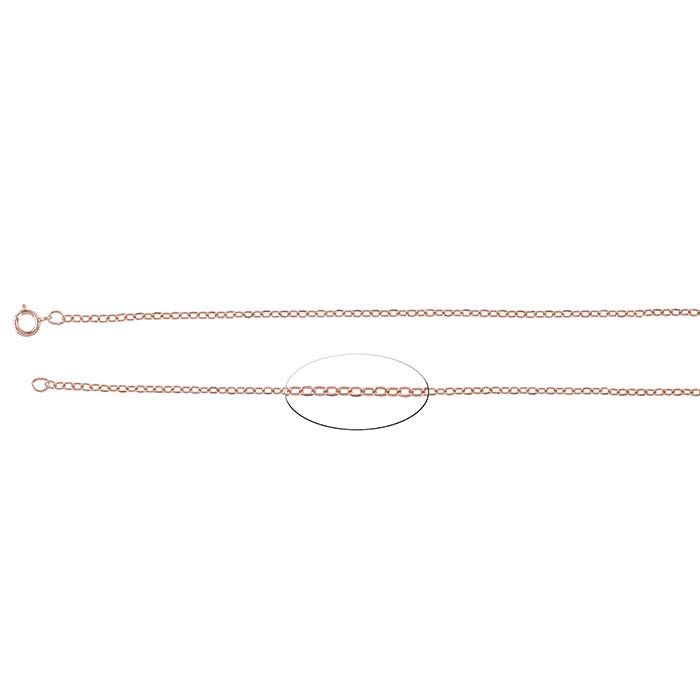 14/20 Rose Gold-Filled Flat Oval Cable Chain