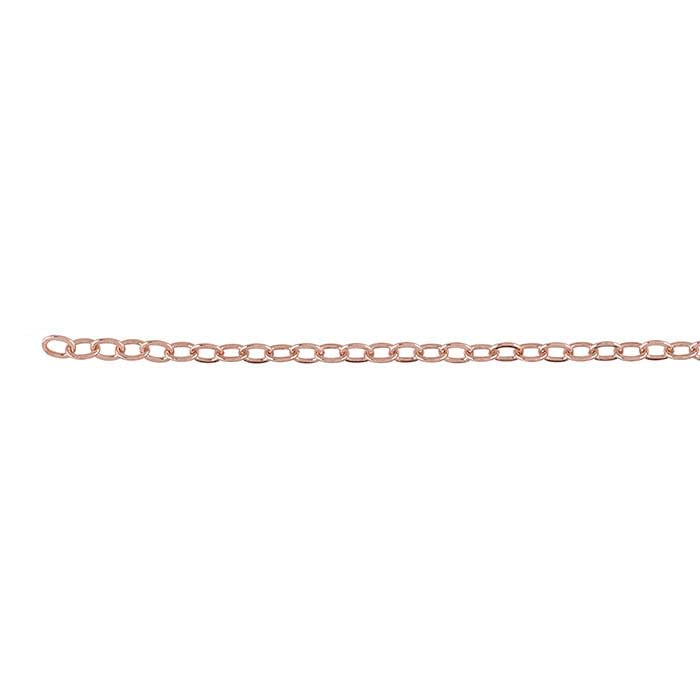 14/20 Rose Gold-Filled Flat Oval Cable Chain