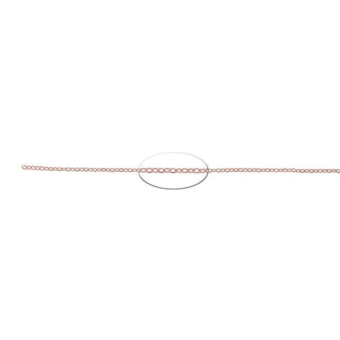14/20 Rose Gold-Filled Flat Oval Cable Chain