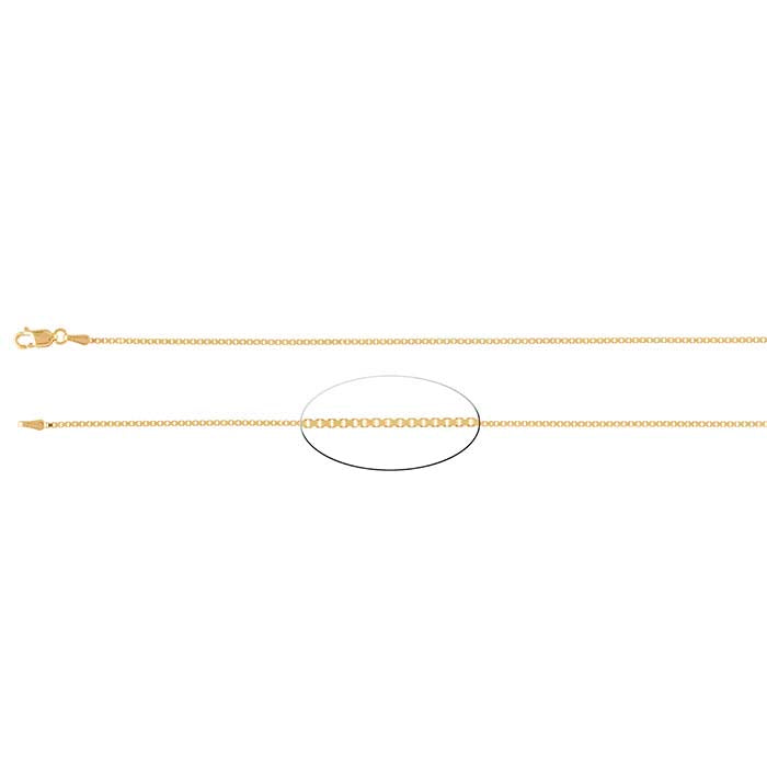 14K Yellow Gold Venetian Box Chain