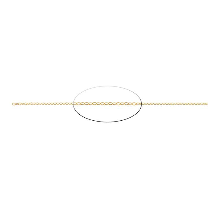 14/20 Yellow Gold-Filled Flat Oval Cable Chain