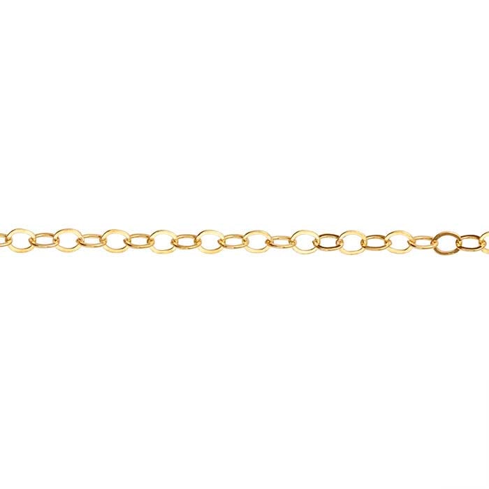 14/20 Yellow Gold-Filled Flat Oval Cable Chain