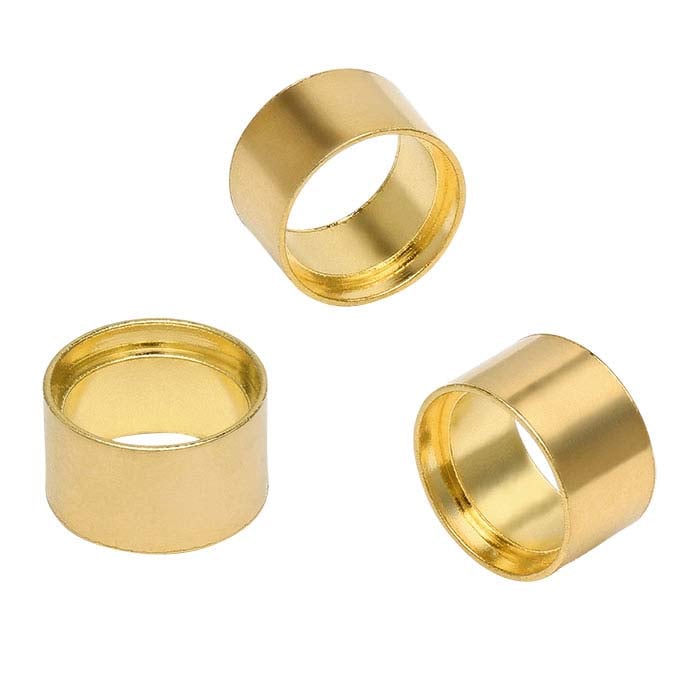 14K White Gold Round Tube Bezel Setting