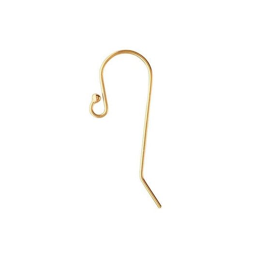 14/20 Yellow Gold-Filled Ear Wire with Loop and Ball End