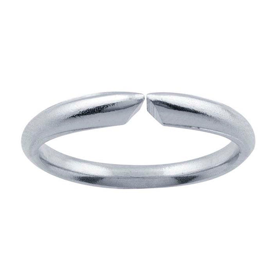 14K White Gold Half-Round Comfort Fit Ring Shank