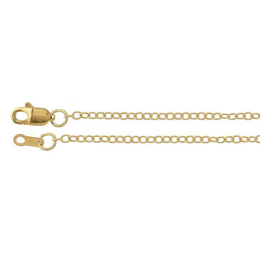 18K Yellow Gold Oval Cable Chain