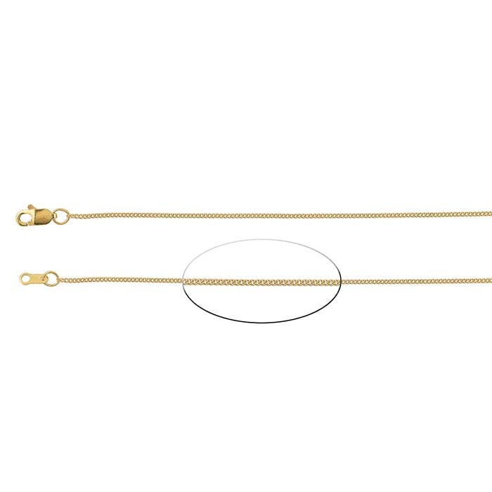 18K Yellow Gold Fine Curb Chain