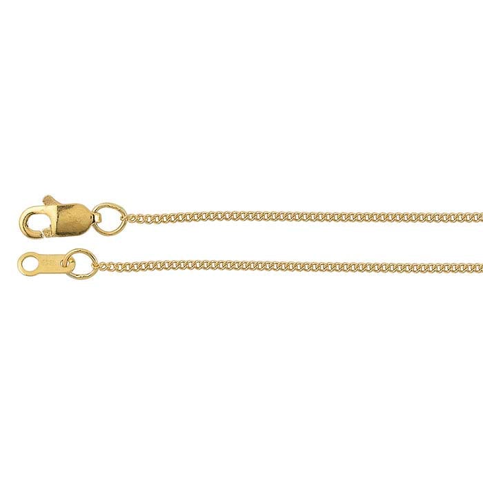 18K Yellow Gold Fine Curb Chain