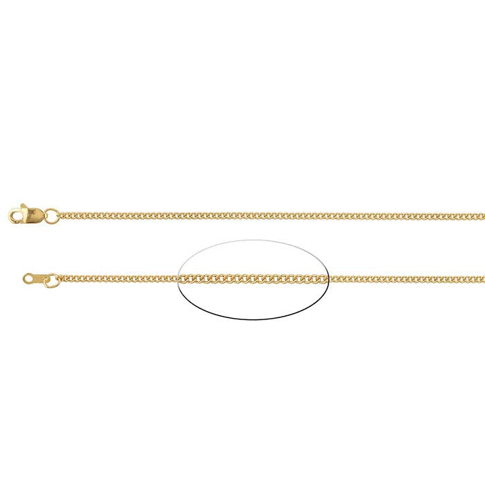 18K Yellow Gold Curb Chain