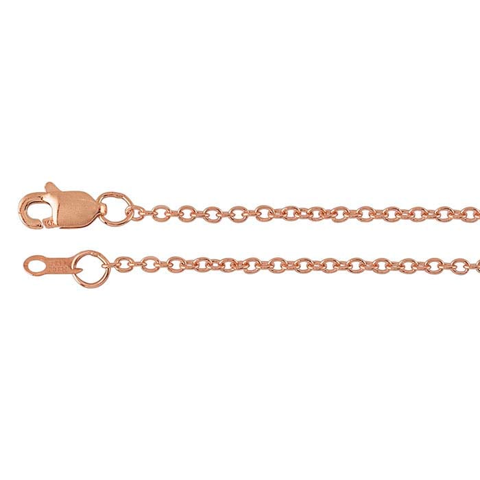 14K Rose Gold Oval Cable Chain