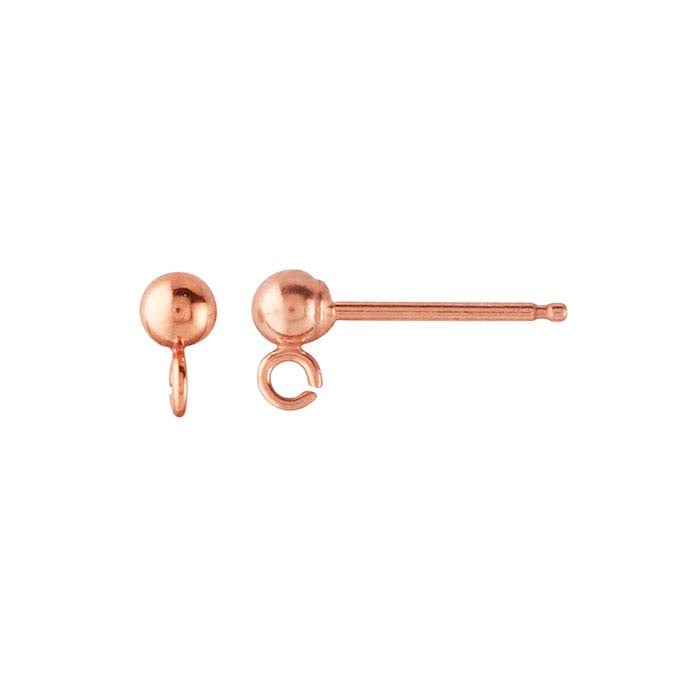 Ball Post Earring with Open Ring