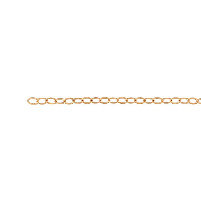 Bronze Flat Oval Cable Chain, 6.1 m. Spool