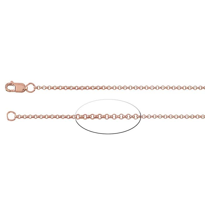 14/20 Rose Gold-Filled Round Rolo Chain