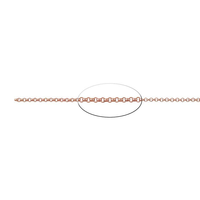14/20 Rose Gold-Filled Round Rolo Chain